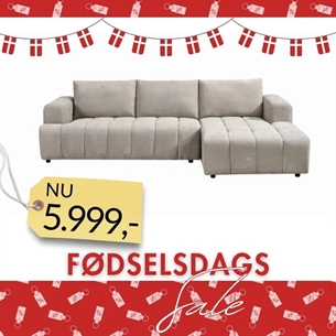 Sofa Model Oswald - Chaise Højre - Stof Wind 11 - Pocket indlæg